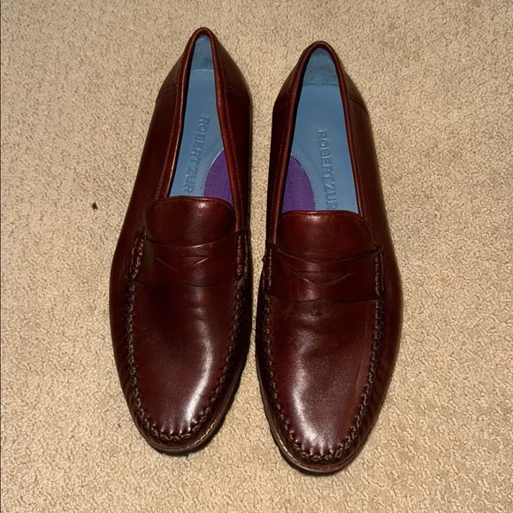 New!!without box Robert Zur Dillon True Glove Penny Loafers Luggage Men’s 11m